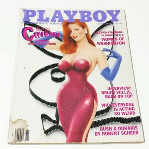 e プレイボーイ PLAYBOY 　1988年11月号　雑誌 　女性　海外　洋書　グラビア　セクシー 女優　ブロンド　金髪　成人