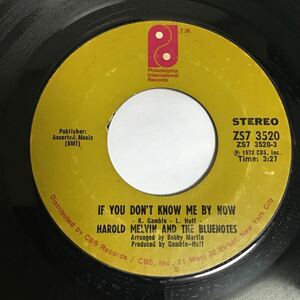 US盤 45/HAROLD MELVIN AND THE BLUENOTES / LET ME INTO YOUR WORLD / IF YOU DON’T KNOW ME BY NOW