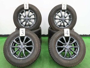 4本 DOS 社外 15インチ ホイール 5.5J +42 4H PCD 100 スタッドレス グッドイヤー アイスナビ SUV 205/70R15 グレー色 ディー オー エス