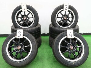 4本 LM SPORT 改 14インチ ラジアル 未使用 ヨコハマ ブルーアース AE01 2023年 155/65R14 N-BOX N-WGN スペーシア タント ムーヴ 軽自動車