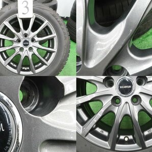 4本 バルミナ 15インチ 5H 100 スタッドレス ブリヂストン ブリザック VRX2 2022年 185/60R15 トヨタ シエンタ HV 170 クエロ ファンベースの画像4