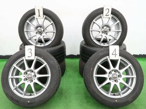 4本 シュナイダー 15インチ 6J +43 5H 100 ラジアル ダンロップ EC202 2023年 185/60R15 トヨタ シエンタ HV 170系 G クエロ ファンベース