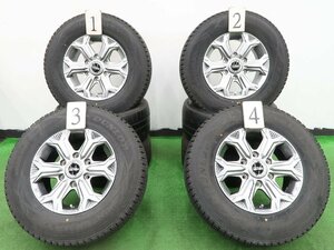 4本 社外 15インチ 6J +33 6H 139.7 スタッドレス ダンロップ ウインターマックス SV01 2021年 195/80R15 200系 ハイエース レジアスエース