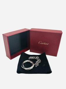 ②箱あり保管品/CARTIER カルティエ キーホルダー トリニティ バッグチャーム/現状品/同梱不可