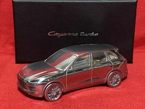 ポルシェ カイエン ターボ メタルカー ミニカー ペーパーウエイト PORSCHE CAYENNE TURBO レア品 新品未使用品 評価100% 本人確認済！