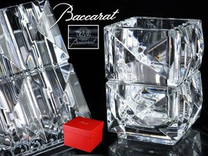 魁◆本物保証 Baccarat バカラ クリスタル ルクソール ペンホルダー 花瓶 高さ10.7㎝ 箱付