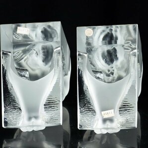 魁◆本物保証 LALIQUE ラリック レブリー ブックエンド クリスタルガラス 高さ22.5㎝ 本立て ブックスタンド 裸婦の画像7