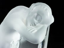 魁◆本物保証 LALIQUE ラリック レブリー ブックエンド クリスタルガラス 高さ22.5㎝ 本立て ブックスタンド 裸婦_画像8