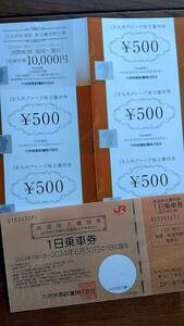 JR九州　株主優待券1枚＋買い物券のセット　簡易書留送料無料