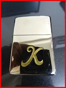  2403★A-1368★Zippo ジッポ オイルライター イニシャル K ワンポイント 中古