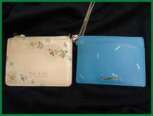 2403☆E-1118☆ JILLSTUART ジルスチュアート PAUL＆JOE ポール&ジョー カードケース パスケース 2点セット 中古