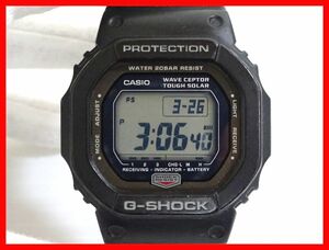 2403★F-1782★CASIO G-SHOCK GW-5600J カシオ ジーショック 腕時計 電波ソーラー THE G 5600 ブラック　中古