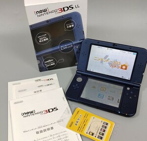 任天堂　ニンテンドー　NEW　3DS LL 　メタリック ブルー 　本体 　Nintendo 　RED-001　箱・取説付き