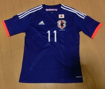 ■2014年前後 adidas アディダス 日本代表　柿谷曜一朗 11番 ニフォーム サイズM 中古_画像3