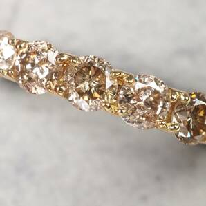 【3094P】K18ゴールド 天然ダイヤモンド 2.00ct/1.9g エタニティ リング 指輪 ♯12の画像2