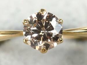 【3481M】K18ゴールド 天然ダイヤモンド 0.70ct/1.9g リング 指輪 ♯17