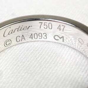 Cartierカルティエ K18WG 750 １P天然ダイヤモンド ホワイトゴールド ミニラブ リング #47/4.3gの画像7