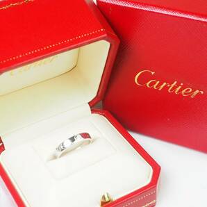 Cartierカルティエ K18WG 750 ホワイトゴールド ミニラブ リング #50/3.65gの画像2