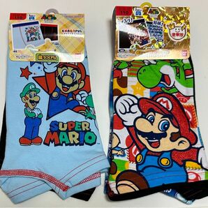 バンダイ☆スーパーマリオ☆ボクサーブリーフ☆パンツ☆柄違い☆下着☆キッズ☆4枚まとめて【size110】