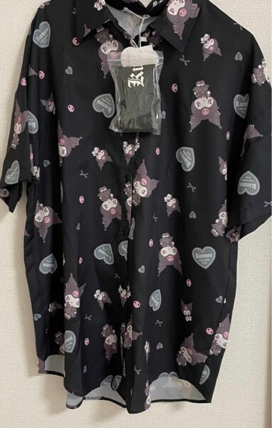 サンリオ クロミちゃん 総柄シャツ ネクタイ付き M～Lサイズ