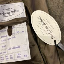 《限定お買い得》新品★タグ付き高級SARTORIA BELLINIイタリア製２つボタンヴィンテージスーツセットアップ　サイズ44 コルク系ストライプ_画像6