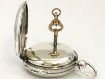 1842年製◆英国ロンドン THORNHILL LONDON バージ式 鎖引き Verge Fusee 銀無垢STERLING 鍵巻き イギリス懐中時計◆_画像7