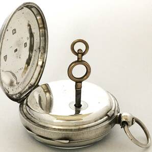 1900年製◆英国チェスター A.YEWDALL LEEDS 銀無垢STERLING 鍵巻き イギリス懐中時計◆の画像7