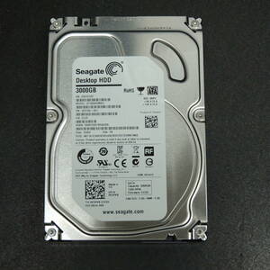 【検品済み/使用73時間】Seagate 3TB HDD ST3000DM001 管理:イ-72