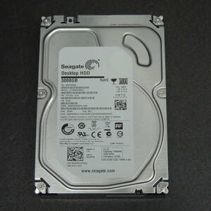 【検品済み/使用123時間】Seagate 3TB HDD ST3000DM001 管理:イ-74