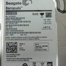 【検品済み/使用624時間】Seagate 2TB HDD ST2000DM001 管理:ウ-82_画像3