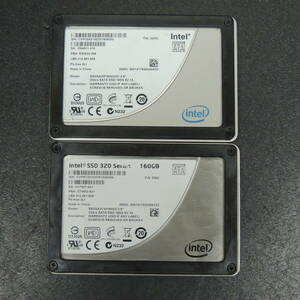 【2台まとめ売り/検品済み】INTEL SSD 160GB SSDSA2M160G2GC/SSDSA2CW160G3 (使用時間：228h・503h) 管理:オ-33