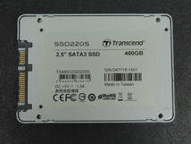 【検品済み/使用2277時間】Transcend SSD220S SSD 480GB TS480GSSD220S 管理:k-56_画像3