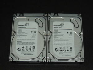 【2台まとめ売り/検品済み】Seagate 4TB HDD ST4000DM000 (使用時間：10241h/10218h) 管理:m-40