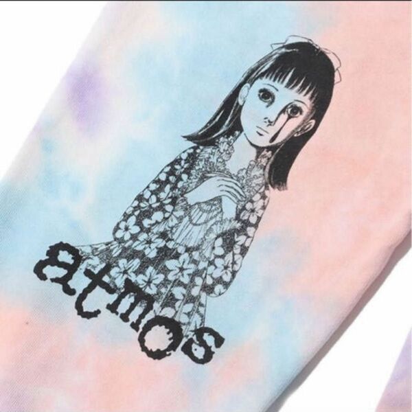 21AW atmos × 楳図かずお 美少女 洗礼 タイダイスウェットパンツ　M ピンク系