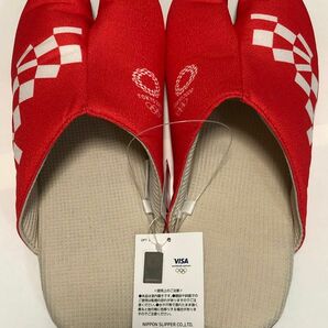 東京オリンピック 足袋スリッパ　赤LL 日本製　公式ライセンス　送料無料