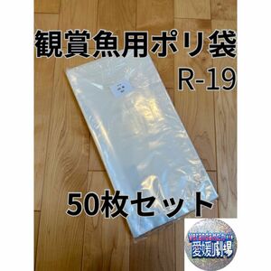 観賞魚用袋　丸底ビニール袋　R-19 50枚セット (厚み0.05×200mm×420mm)輸送袋　ポリ袋　丸底袋　パッキング袋