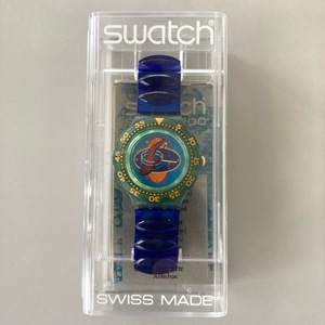 *SWATCH SCUBA 200 SDN114 1994 year operation goods metal tension belt blue wristwatch Vintage rare rare 