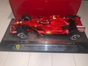 HotWheels ホットウィール フェラーリF1 200勝記念モデル F2007 K.ライコネン (F1レッド) マテル 1/18 ミニカー 