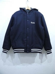 NATURAL HIKING CLUB VARSITY HOODIE JKT(ETUDE)/NAVY/Lsize/新品未使用/30%OFF