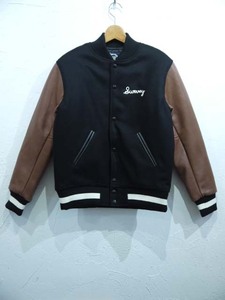 NATURAL HIKING CLUB VARSITY JKT(SURVEY)/BLACK×BROWN/Msize/新品未使用