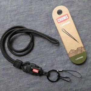 CHUMS Chums Lanyard BK new goods ID card smartphone strap USA made 