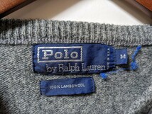 Polo by Ralph Lauren MADE IN USA　ニットセーター　ニット　セーター　Mサイズ　ポロ　ラルフローレン　ラルフ・ローレン　グレー_画像5