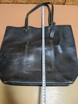 shuca GLOBAL WORK Real Leather レザートートバッグ　レザー　本革　トートバッグ　黒色　ブラック　シュカ_画像8