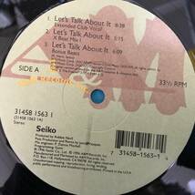 12”●松田聖子 Seiko / Let's Talk About It USオリジナル盤 A&M Records 31458 1563 1 シュリンク残 ハイプステッカー_画像3