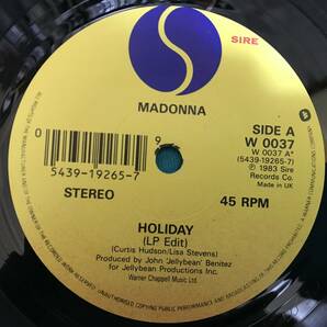 7”●Madonna / Holiday UK盤 Sire W 0037の画像3