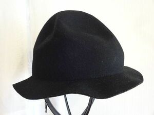（Argully and Bite）メンズ・レディース　黒色帽子　マウンテンハット サイズ５７cm〜５９cm　キャップ　帽子　ウール