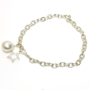  Star Jewelry pearl Star bracele rhinestone 925 10.9g STAR JEWELRY