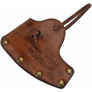 * red Brown * TOURBON axe cover top gray n leather Axe sheath 