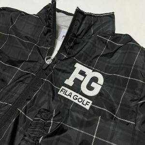 ≪新品・正規品≫ ★特価品★FILA GOLF フィラ　メンズ　フルジップアウター チェック柄BK≪サイズL≫