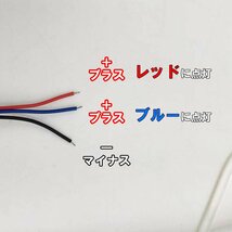 新品未使用 LED アクリルナンバープレート フレーム レッド ブルー 大型車用 24V ブレーキ連動 2系統 外装パーツ ナンバーライト トラック_画像4